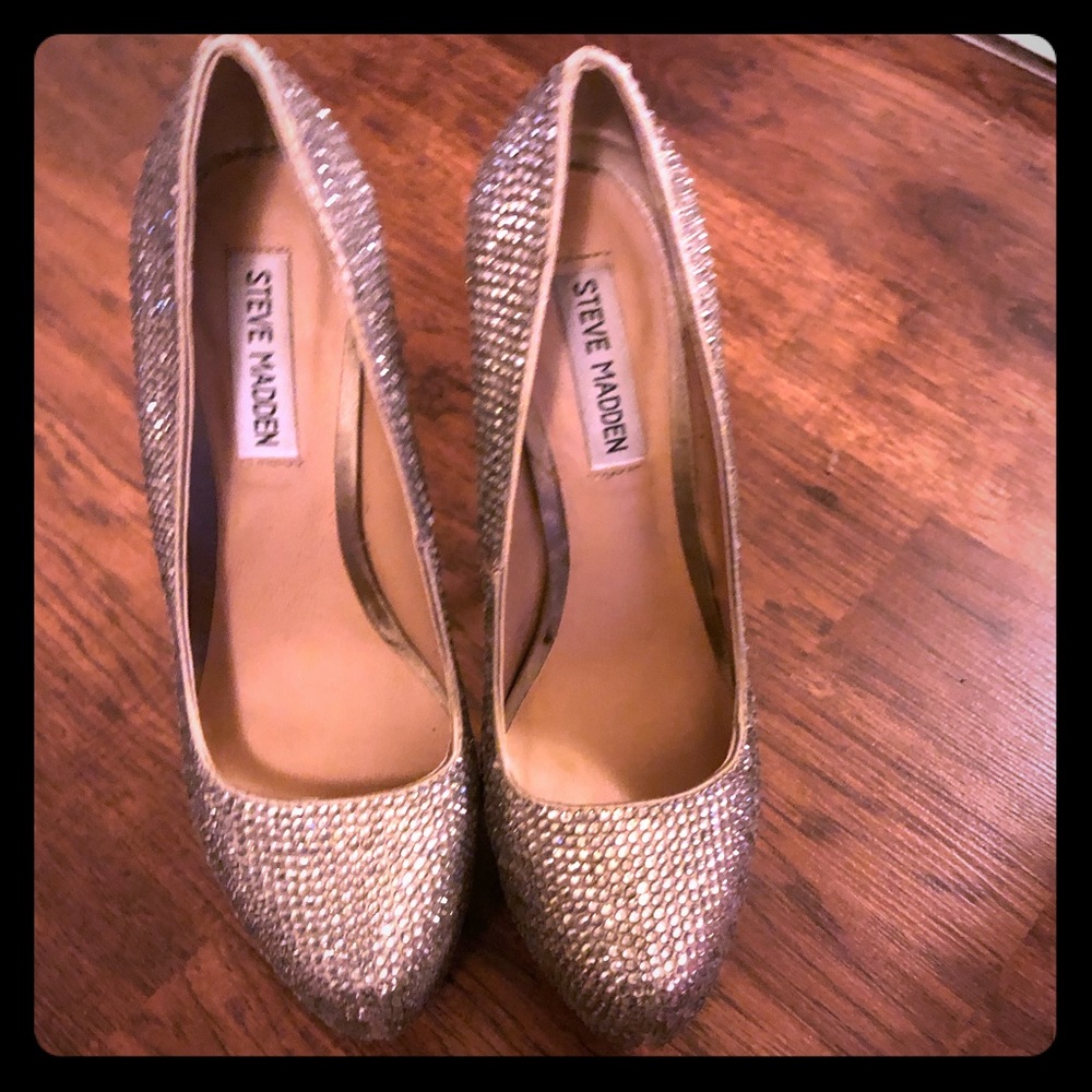 Crystal studded Steve Madden stilettos